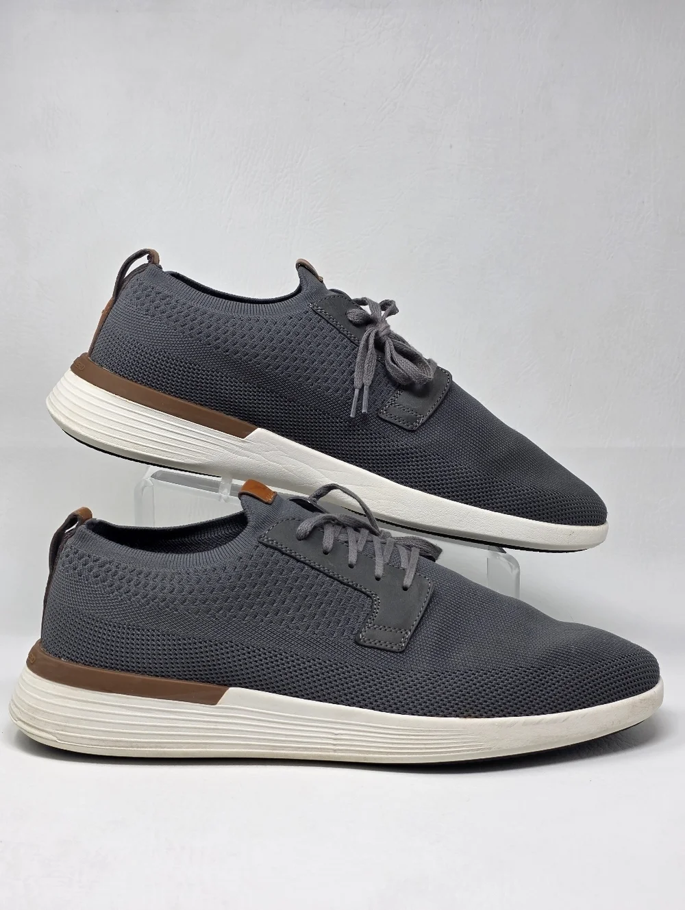 Wolf & Shepherd SwiftKnit Derby Mens Gray Knit Casual Sneakers Size 14 Pre-owned